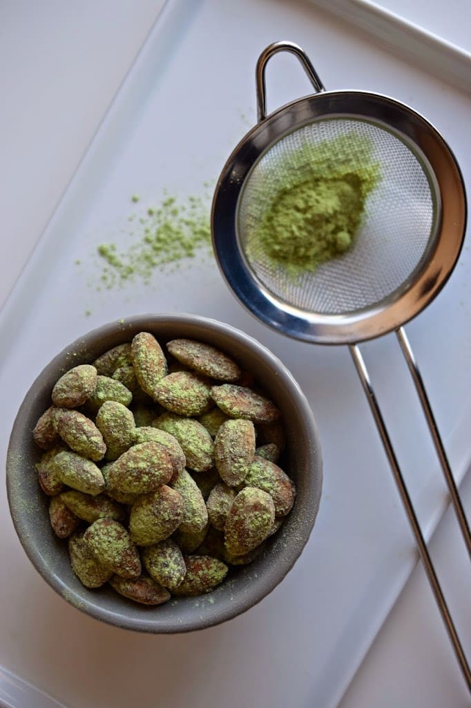 Matcha Maple Almonds (or Pumpkin Seeds!)
