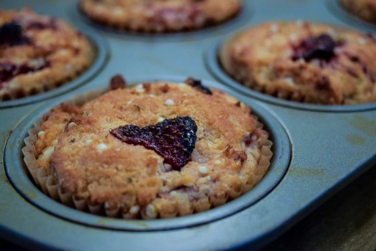 Roasted Strawberry Muffins