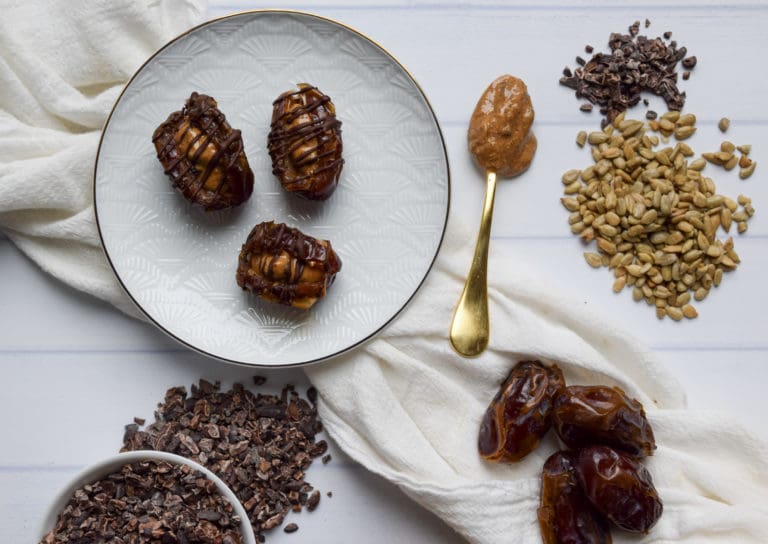 Sunbutter Stuffed Medjool Dates
