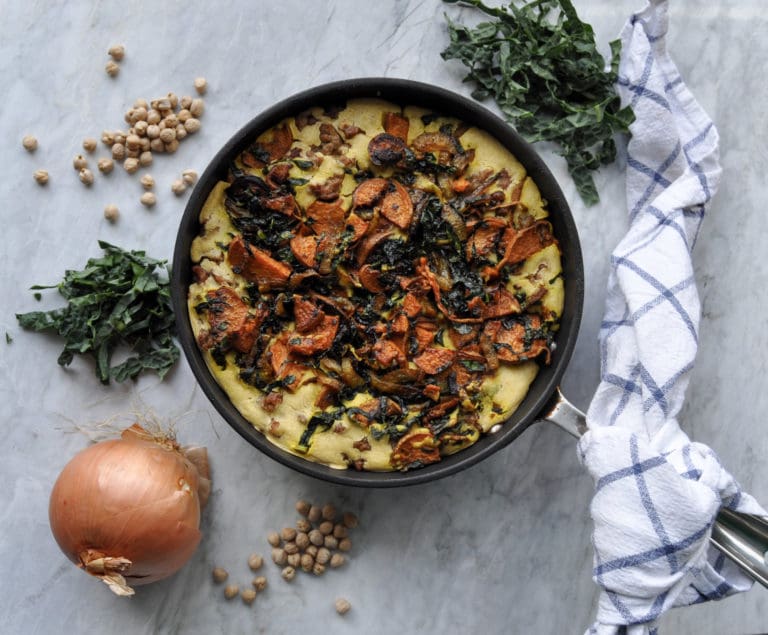 Quarantine Kitchen Series: Egg Free Frittata (plus how to do it with eggs, also!)