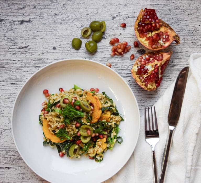 Oat Groat and Delicata Salad