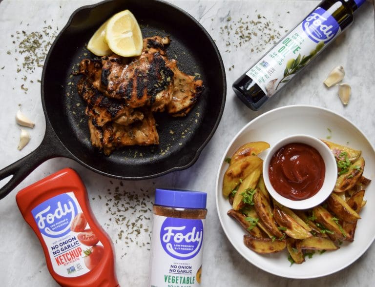 Italian Marinated Chicken Thighs and Crispy Oven Potatoes