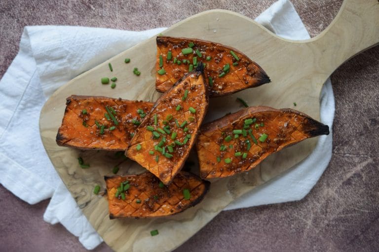 Spice Slathered Sweet Potatoes