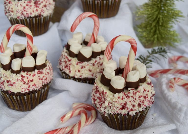 Peppermint Mocha Brownie Cupcakes
