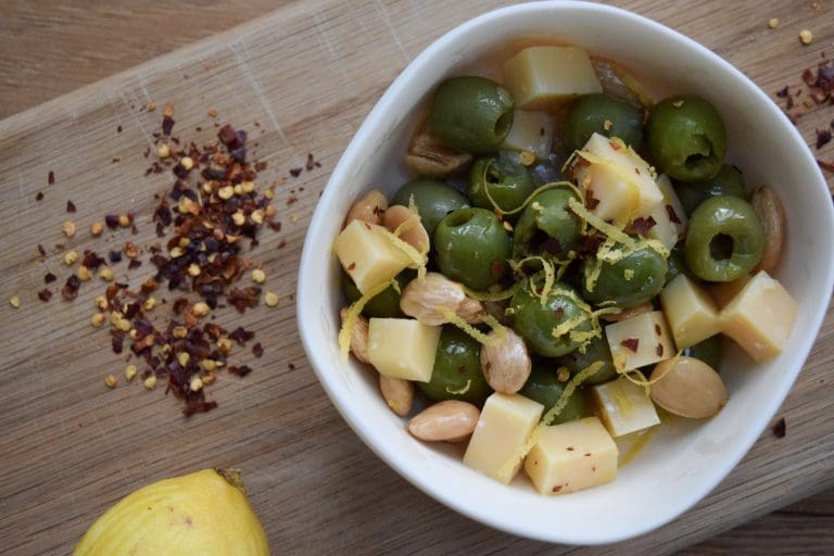 The Easiest Marinated Olive Appetizer!
